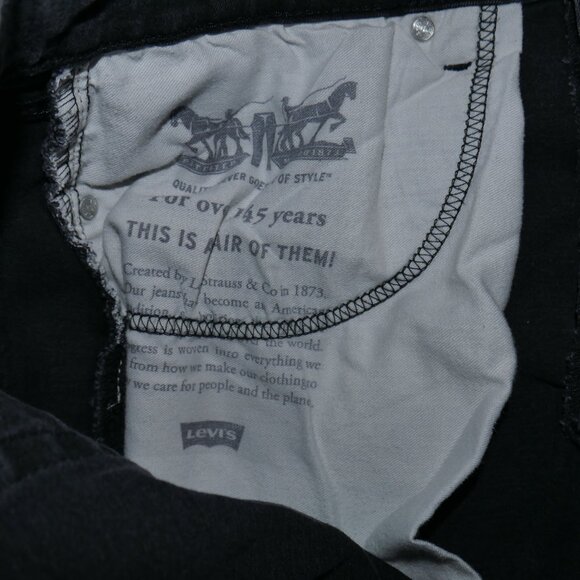 Levis 502 Men's Actual Size 38x30 Jeans Stretch Denim Regular Tapered Leg Black - Picture 8 of 11